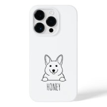 のぞき見ビーグル かわいいカスタムネームスマホケース