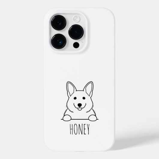 のぞき見ビーグル かわいいカスタムネームスマホケース Case-Mate iPhoneケース (裏面)