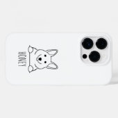 のぞき見ビーグル かわいいカスタムネームスマホケース Case-Mate iPhoneケース (裏面 (横))