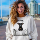 のぞき見犬カスタマイズ可能 Tシャツ