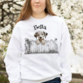 のぞき見犬カスタマイズ可能 Tシャツ
