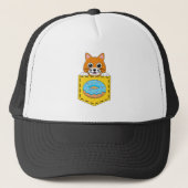 のぞき見猫と青いドーナツ キャップ (正面)