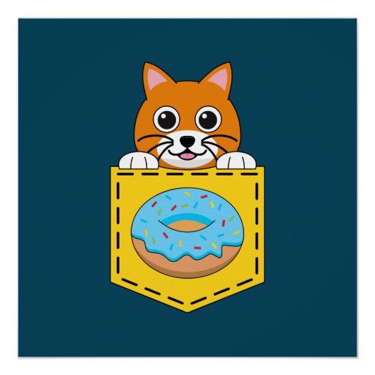のぞき見猫と青いドーナツ ポスター (正面)