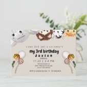 のぞき読み動物風船少年の誕生日パーティー 招待状 (スタンド正面)