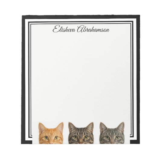 のぞき込むねこ (Funny Cats Peeking Note Pad) ノートパッド (正面)