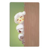 のぞき込む動物の3人組 ミニクリップボード (裏面)