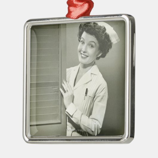 のぞくナース メタルオーナメント (左)