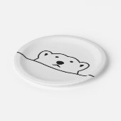【のぞくホッキョクグマ】 Looking polar bear ペーパープレート (アングル)