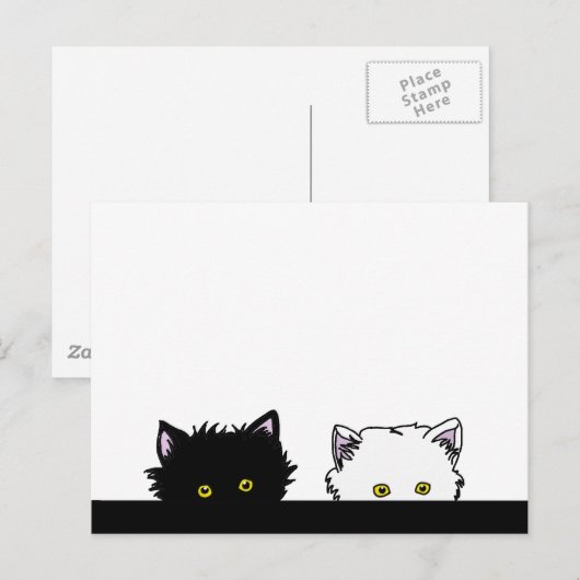のぞく子ネコ ポストカード (正面/裏面)
