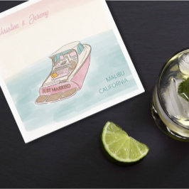 のたった今結婚しました結婚船 スタンダードカクテルナプキン