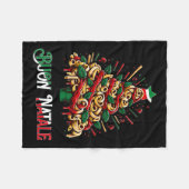 のためにイタリアンブオンナターレパスタのクリスマスツリークリスマス フリースブランケット (正面(横))