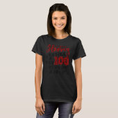 のために学校の休日の100日を幸せに水牛のプレイド Tシャツ (正面フル)