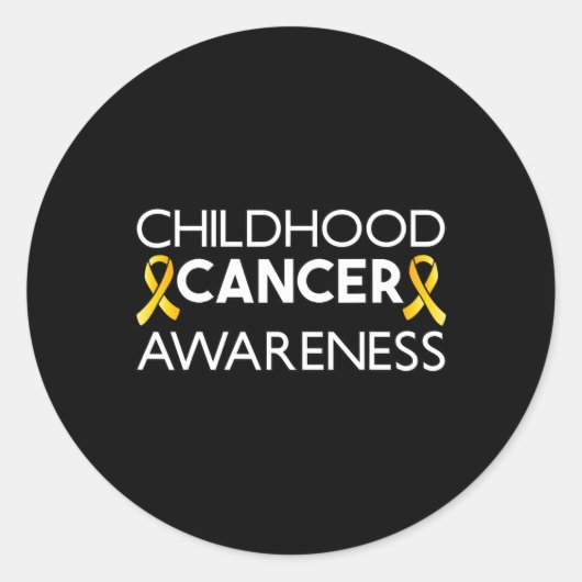 ～のために小児癌認識度黄金のリボンと戦う ラウンドシール (正面)