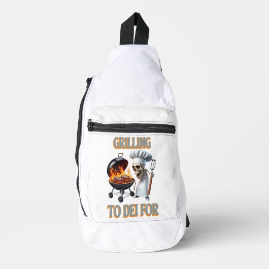 ~のために苦闘する骨組みシェフ スリングバッグ (正面)