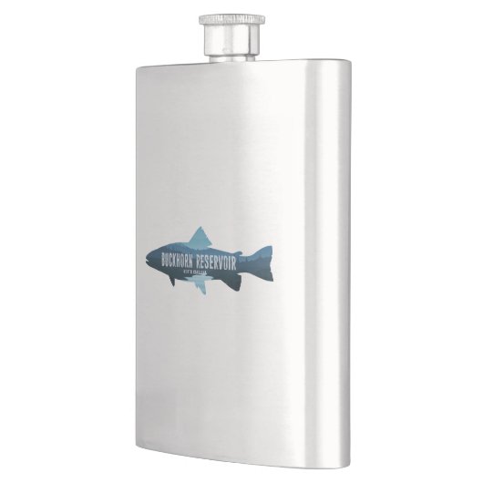 のために見られるクレーター湖オレゴンのイラストレーション フラスク (左)