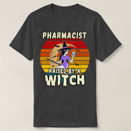～のために魔女ハロウィーンデザインで育てられた薬剤師 Tシャツ (デザイン正面)