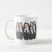 のためのおもしろいな"脂肪質の尼僧"のギフトは引き起こります コーヒーマグカップ (左)