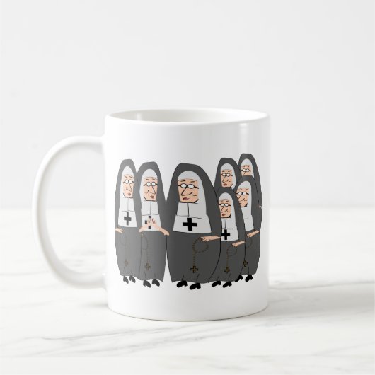 のためのおもしろいな"脂肪質の尼僧"のギフトは引き起こります コーヒーマグカップ (左)