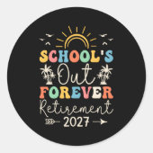 のための永遠に引退した学校の先生退職した ラウンドシール (正面)