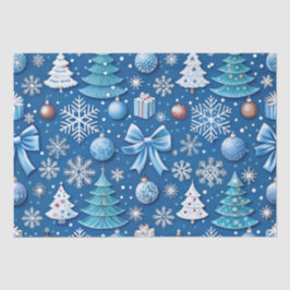 のための洗練されたブルークリスマスラッピング紙 薄葉紙