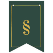 ～のための緑と黄金のバンティングパーソナライズされたバナー バンティングフラッグ (第2の旗)