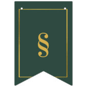 ～のための緑と黄金のバンティングパーソナライズされたバナー バンティングフラッグ (第3の旗)