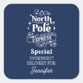 のための青色北極の特別な一晩デリバリー スクエアシール (正面)