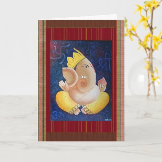 のためのGanapati's主の恵みは引き起こります カード (黄色い花)
