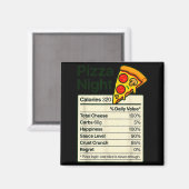 のためのZza Lover Night面白い栄養成分表示のコスチューム マグネット (正面/裏面)