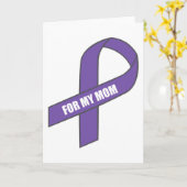 のため私のお母さん(紫色のリボン) カード (黄色い花)