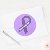 のため私の兄弟(紫色のリボン) ラウンドシール (封筒)