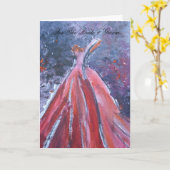 のため花嫁及び新郎(赤い服) カード (黄色い花)