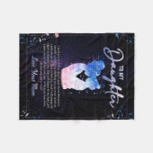 〜のたパーソナライズされための毛布を娘に宛てた手紙 フリースブランケット (正面(横))