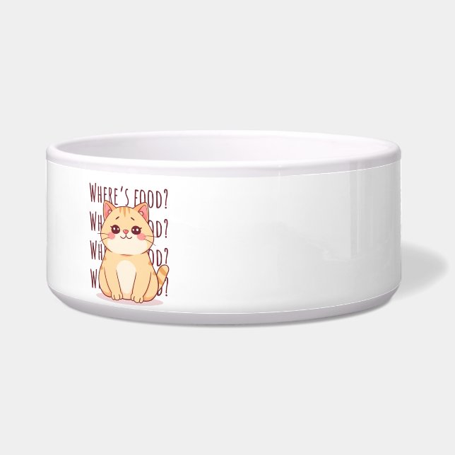 のっぽの茶トラ猫 ボウル (正面)