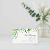 のつるつる植物グ結婚リーナリーのギフト登録カード エンクロージャーカード (スタンド正面)