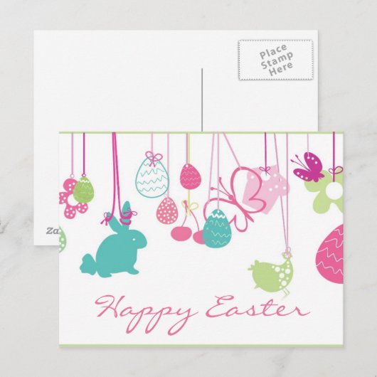 のつるイースターオーナメント シーズンポストカード (正面/裏面)