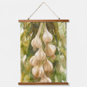 のつるガーリックウォーターカラータペストリーのスクロールアート 吊り下げ型タペストリー (正面)