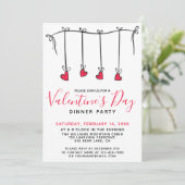 のつるハートバレンタインのディナーパーティー 招待状 (スタンド正面)