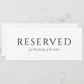 のつる予約シンプルタイポグラフィ結婚の記号 招待状 (正面/裏面)