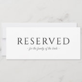 のつる予約シンプルタイポグラフィ結婚の記号 招待状 (正面)