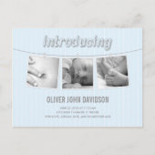 のつる写真誕生発表 – 男の赤ちゃん 案内ポストカード (正面)