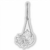 のつる多肉質ステッカー シール (正面)