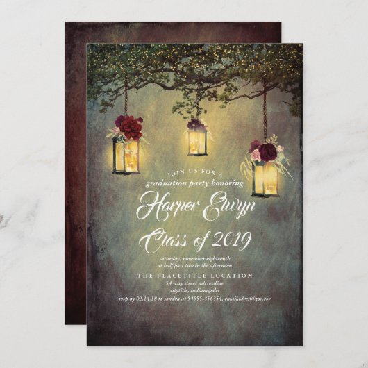 のつる灯明素朴卒業会 招待状 (正面/裏面)