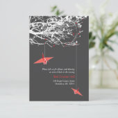 のつる紙クレーンのブランチでウェディングレセプション 招待状 (スタンド正面)