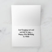 のつるOUT/WANT SAY HAPPY *21st*誕生日 カード (内部)