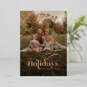 のどかなホリデーの写真 箔シーズンカード (立ち正面)