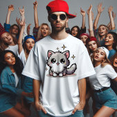 のどかな愛らしい猫デザイン スウェットシャツ