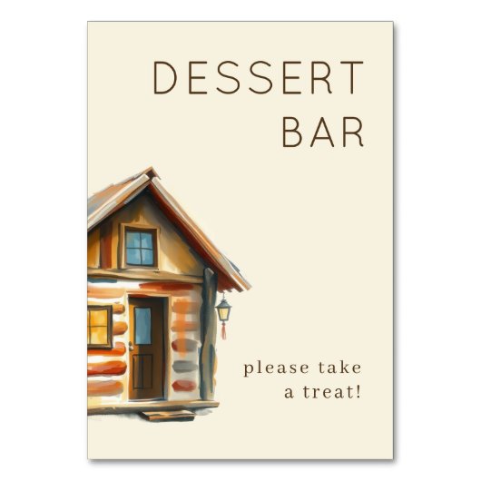 のどかな水彩ログハウス テーブルナンバー (正面)