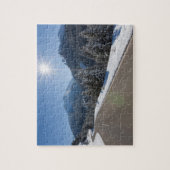 のどかな空の道のthrugh冬の景色、2 ジグソーパズル (縦)