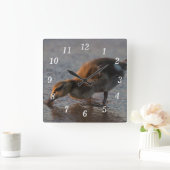 のどが渇いたベビーウォールクロック スクエア壁時計 (ホーム)